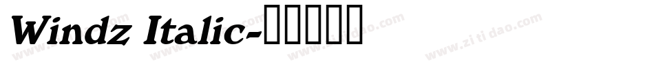 Windz Italic字体转换